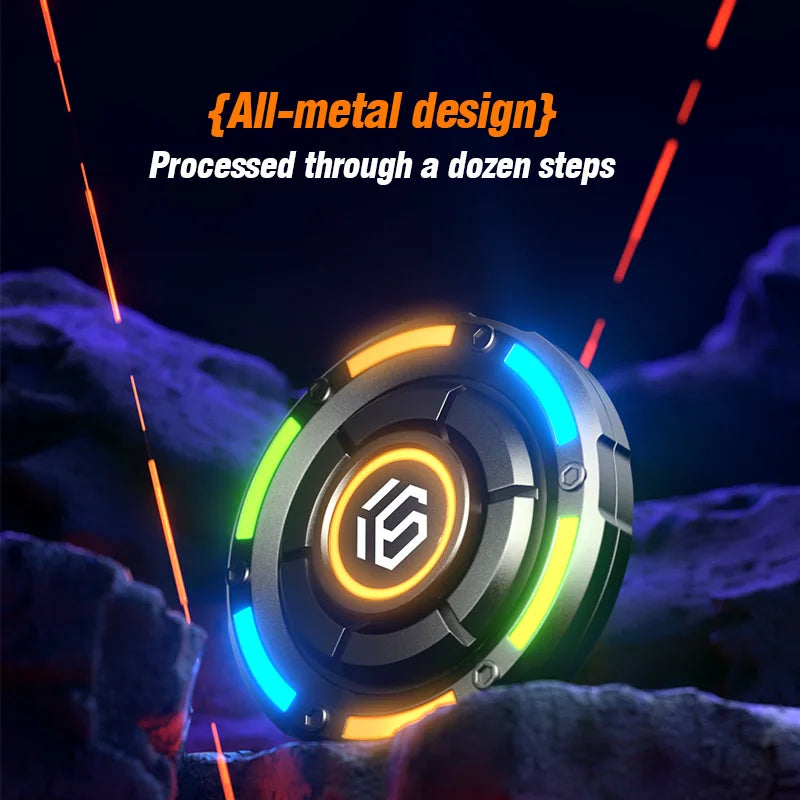 Fingertip Spinner EDC Metal Card-Pushing Decompression Toy Relieve Anxiety Push-And-Slide Toy Magnetic ADHD Tool Toys