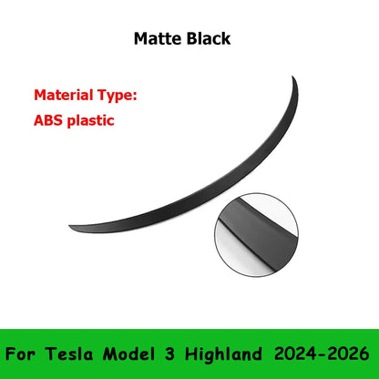 For Tesla Model Y 2024-2020 ABS Carbon Fiber Wings Original Performance Spoiler Model 3 2023-2026 Highland Exterior Accessories