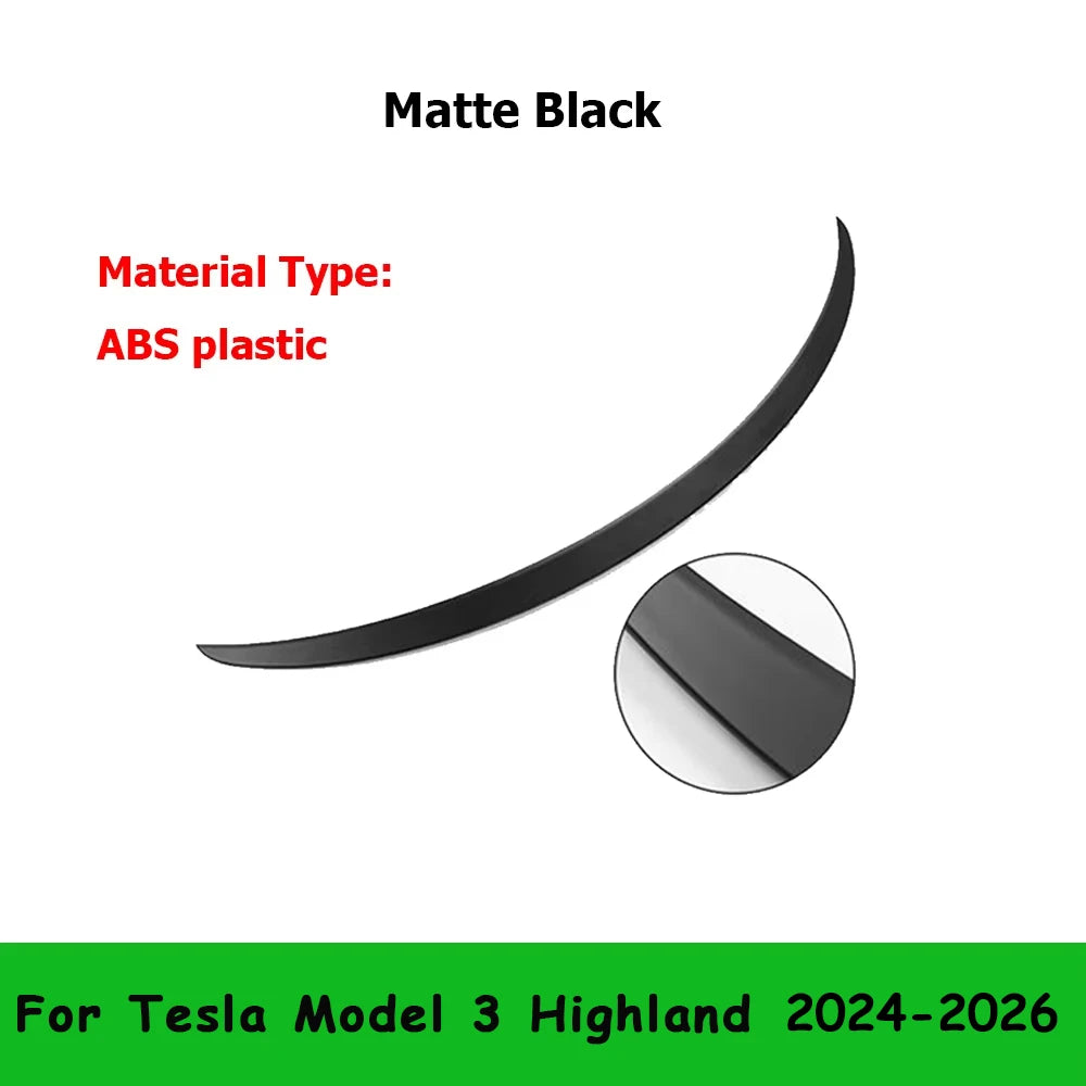 For Tesla Model Y 2024-2020 ABS Carbon Fiber Wings Original Performance Spoiler Model 3 2023-2026 Highland Exterior Accessories