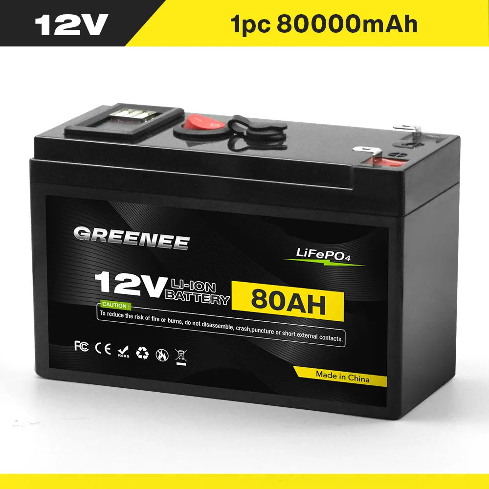 12V 150Ah Lithium LiFePO4 Deep Cycle Battery 4000+ Cycles Rechargeable Battery Lithium Iron Phosphate for Solar Wind Power
