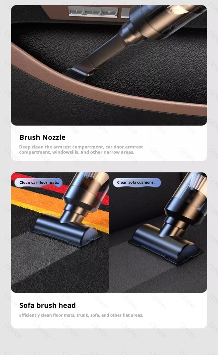 CENRR 9998000PA Car Vacuum Cleaner Strong Suction Powerful Wireless Portable Car Cleaner for Home Appliance Air Blower
