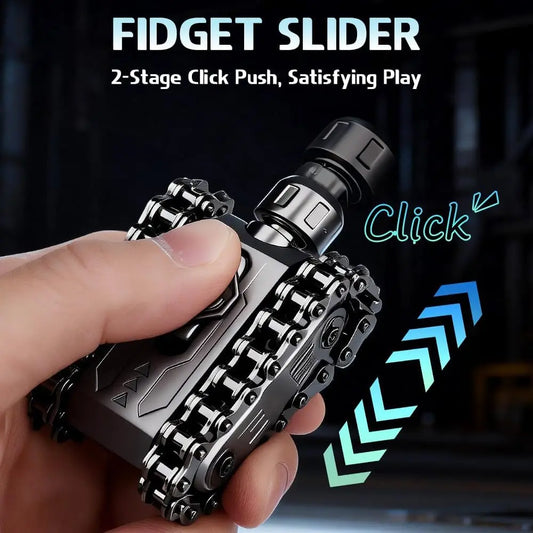Portable Tank-Shaped Finger-Top Spinner, Stress-Relieving Desk-Top Moving Toy, Something to Play With Anytime and a Nice Gift