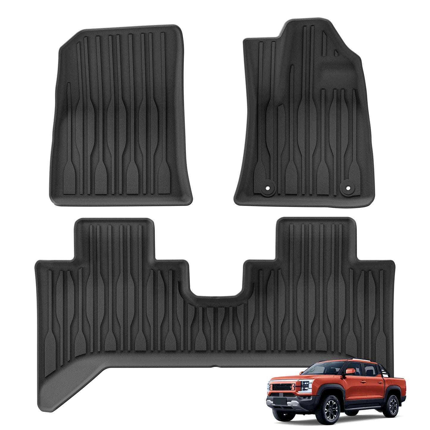 RHD for BYD Shark 6 2024 2025 Right Hand Drive Car Floor Mats Cargo Liner Trunk Pad TPE 3D Foot Mat Accessories BLACK