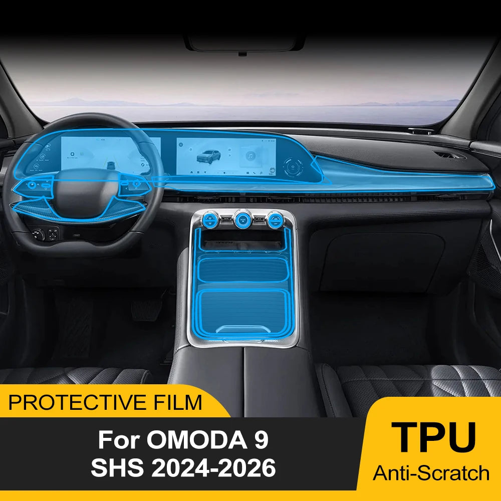 for OMODA 9 SHS 2026 2025 2024 PPF Protection Film Car Transparent TPU LCD GPS Navigation Gear Panel Center Console Accessories