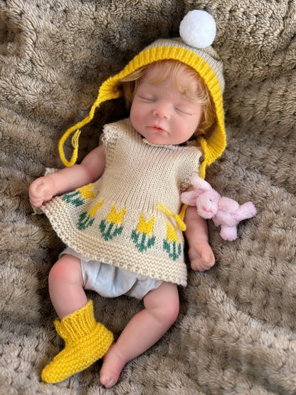 1 PC 10inch Open Mouth Reborn Silicone Girl With Rooted Hair Waterproof Newborn Baby Girl Lifelike Painted Realistic Doll Toy