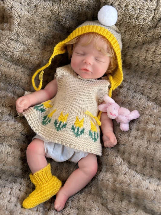 1 PC 10inch Open Mouth Reborn Silicone Girl With Rooted Hair Waterproof Newborn Baby Girl Lifelike Painted Realistic Doll Toy