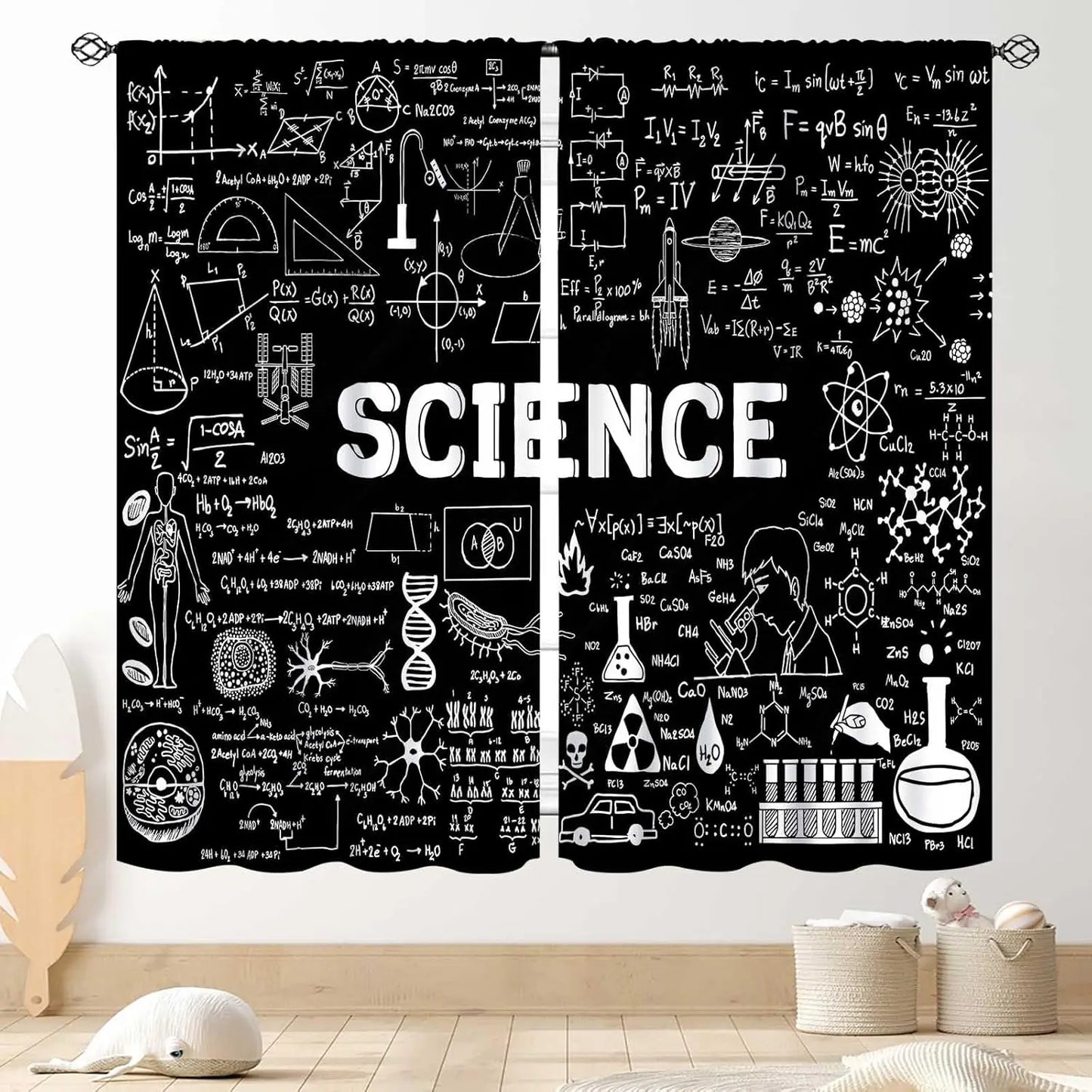 ABC Alphabet Classroom Curtains,Kids Cartoon Animal Educational Learning Cute Colorful Back to School Decorations Window Drapery