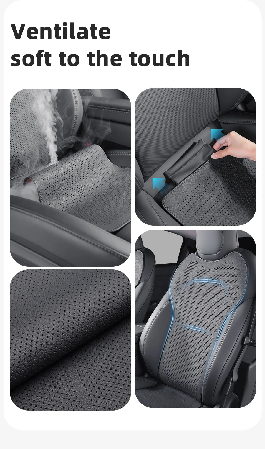 For Tesla Model Y Juniper/Model 3 Highland front and rear seat cushions,Seat cover,Car seat,protection pad Interior accessories