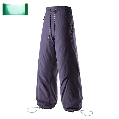 Thickened down Trousers for Men And Women Warmth Outdoor Casual Straight Leg Long Pants Duck Feather Filling Winter Fashion