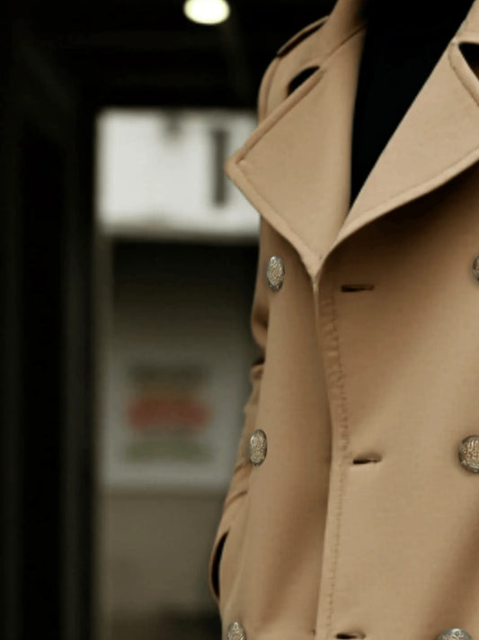 New Wool Coat Tweed Jacket Men's Windproof Wool Coat Winter Warm Fashion Street Popular Wool Coat
