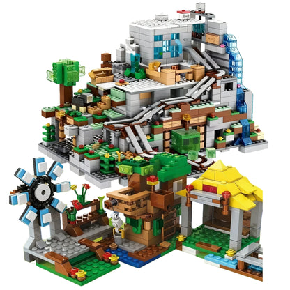 Stackable Construction Blocks Trap Cave & Island Portal Castle Kit, Perfect for Hobbyists, Best Thanksgiving & Birthday Gift