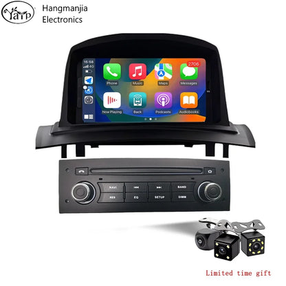 hangmanjia Android13 Car Radio for Renault Megane 2 2002 - 2009 Multimedia Video Player GPS Wireless Carplay Auto DSP Stereo DVD