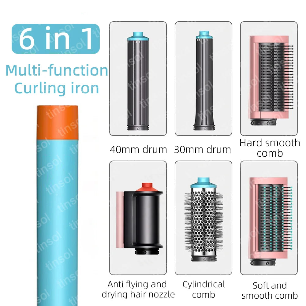 7-in-1 Multi-Function Hair Dryer & Styling Tool Curling Iron Hot Air Curling Brush Curling Barrel Professional Straightener