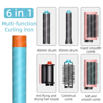 7-in-1 Multi-Function Hair Dryer & Styling Tool Curling Iron Hot Air Curling Brush Curling Barrel Professional Straightener