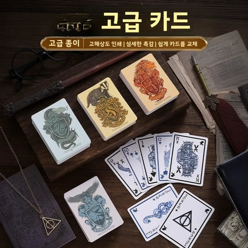 harry potter Four Colleges Poker Cards Movies TV Toys Series Magic Playing Card Entertainment Game Toy Badge Poker Figure Gift