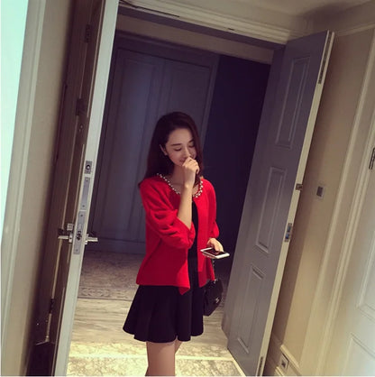 plus Size Fashionable Spring Autumn Dress Set Women's Meat Concealing Two Piece Suit Sister Stylish Minya Style Outfit
