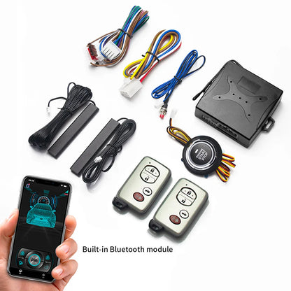Keyless Ignition System Start Stop Button Mobile Bluetooth App Control PKE Keyless Entry Remote Remote Automatic Start Car Alarm