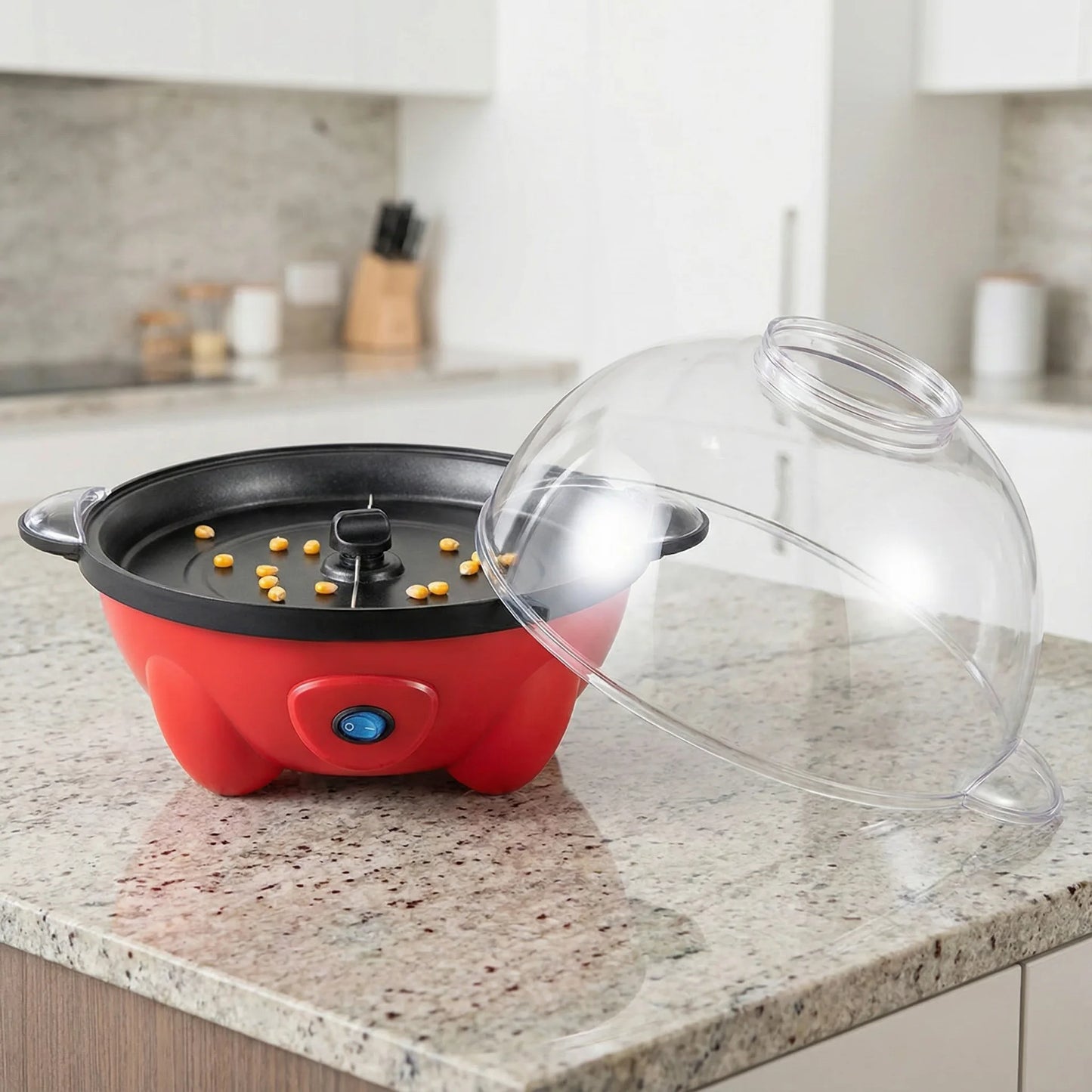 Export European Standard Household Electric Popcorn Maker, Large Capacity, Automatic Stirring, Kitchen DIY Appliance, 700W
