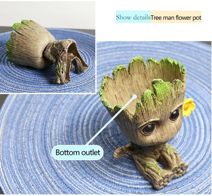 Home Decoration Groot Planter Flower Pots For Indoor Flowers Pot Tree Man Ornaments Anime Figure Statue Art Crafts Kid Men Gifts