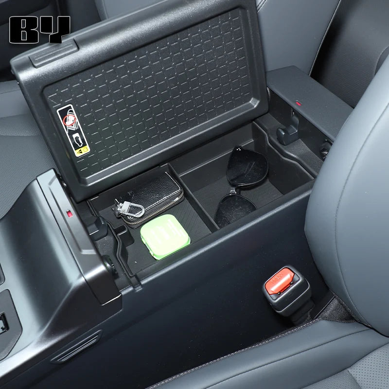 for Toyota RAV4 2026 Center Console Armrest Storage Box Anti-slip Organizer Tray Car Interior Accessories Black