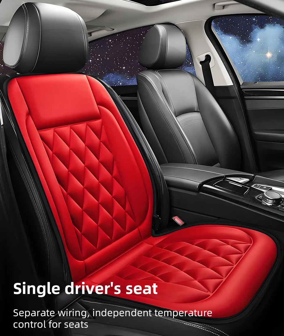 12V Car Heating Seat Cushion Seat Covers Winter Car Seat Heater  Car Accessories Heating Pads Universal Available In Black Red