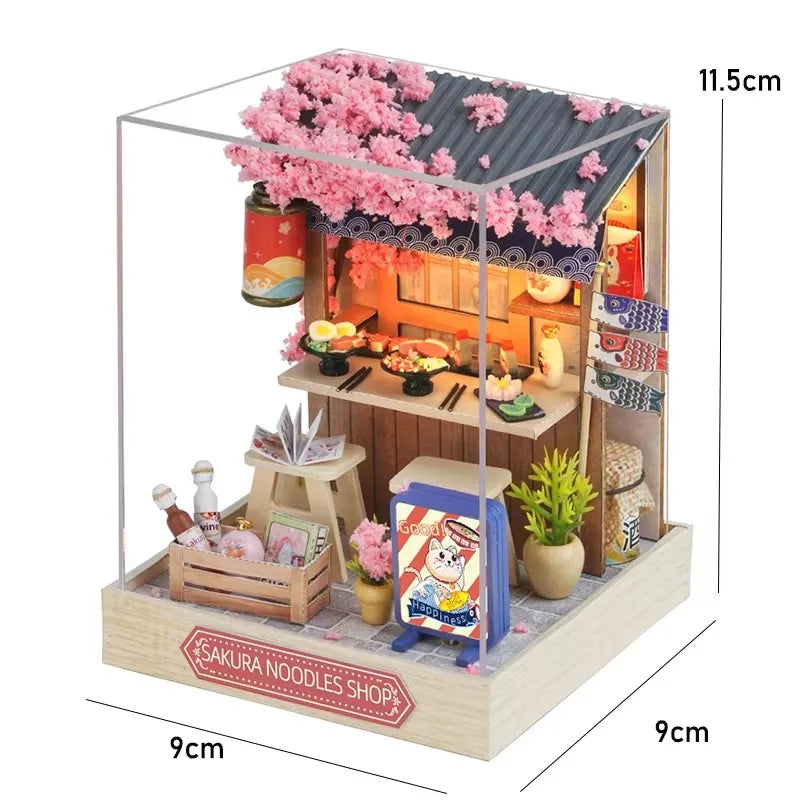 Miniature Dollhouse Set 3D Puzzle Assembly Model DIY Handmade Sets Bedroom Decoration Crafts Toys For Christmas Birthday Gifts