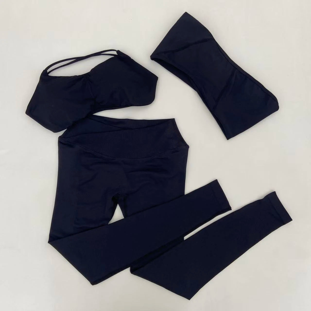 3 Pieces Women's High Stretch Gym Sportswear Shrug Sports Bra Shorts Set Comfortable Workout Yoga Active Wear Outfit