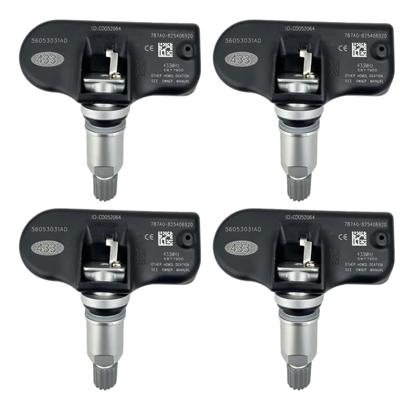 1/4PCS 433MHZ Tire Pressure Sensor TPMS Fit For Dodge Journey Jeep Compass Chrysler 300C Replacement For 56053031AD