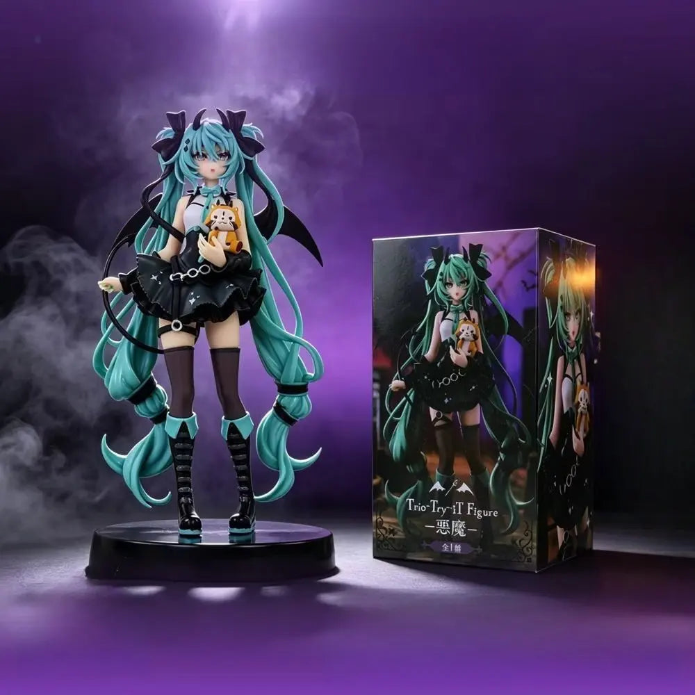 In stock Hatsune Miku Desktop Cute Action Figure 11cm Neko T-Shirt Ver. Anime Figurine Kawaii  Model Toy Gift