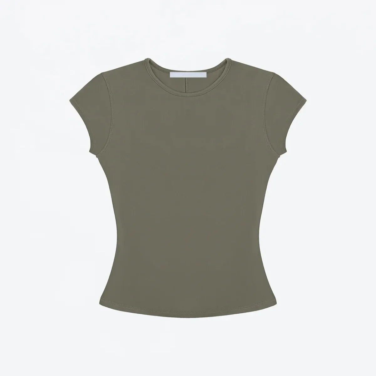 Tank Basic Slim-Fit Round-Neck T-Shirt, High-Elastic Slim-Fit Slimming Hot Girl Style Short Top, Versatile Hot Girl Style Everyday Outerwear Top, High-Elastic Slim-Fit T-Shirt