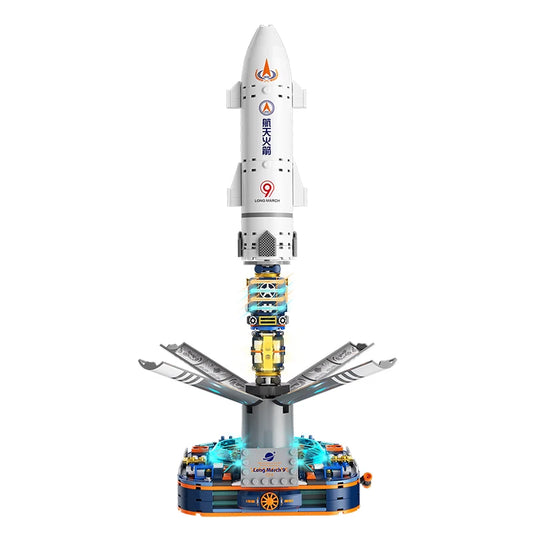 JAKI Long March 9 Space Rocket MOC Building Blocks DIY Aerospace Model STEM Educational Toy Kids Birthday Christmas Gift