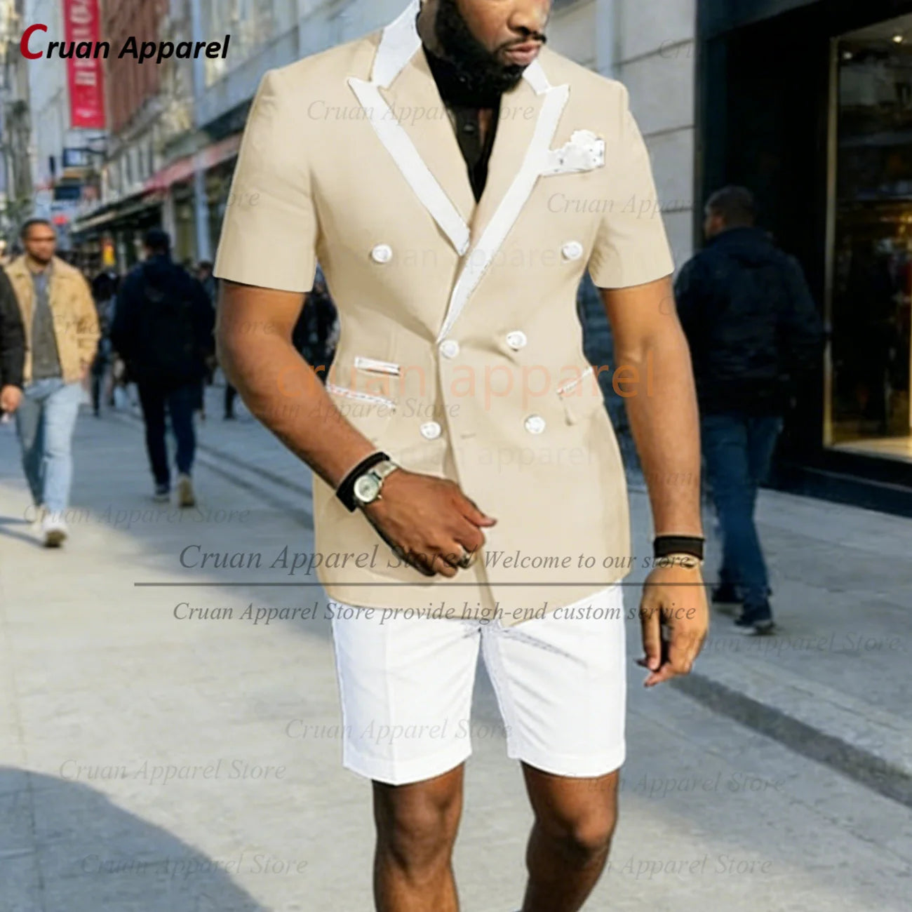 Summer Casual Outfits For Men Birthday Banquet Custom High Quality Blazer Pants 2 Pieces Evening Dinner Fashion Suit Sets
