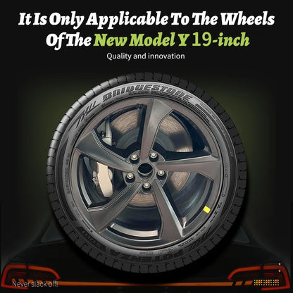 4PCS for New Tesla Model Y 2025-2026 Juniper 19in Turbine Style Hubcap Rim Cover Accessories Hub Cap Automobile Wheel Cap