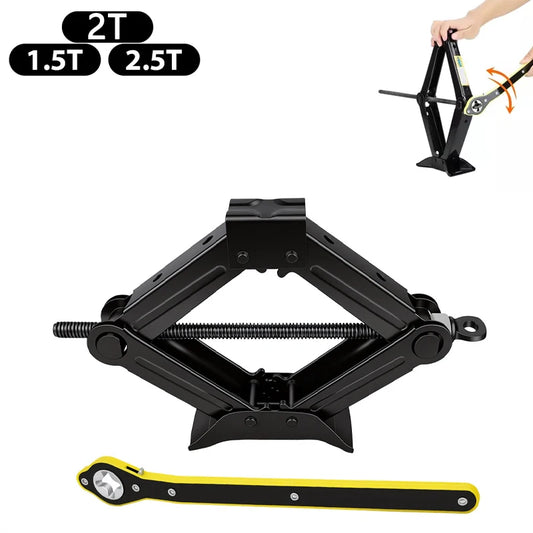 2.5T -1.5T car jacks 2 in 1 Manual Lift Jack Car Repair Tool Lifting Tool with Labor-saving Ratchet Wrench Foldable Jack for Car