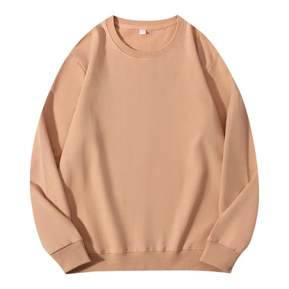 Autumn O-Neck Cotton Women's Sweatshirt Hoodies Basic Loose Casual Women Pullover Solid Sweatshirt Ladies Tops Factory Wholesale