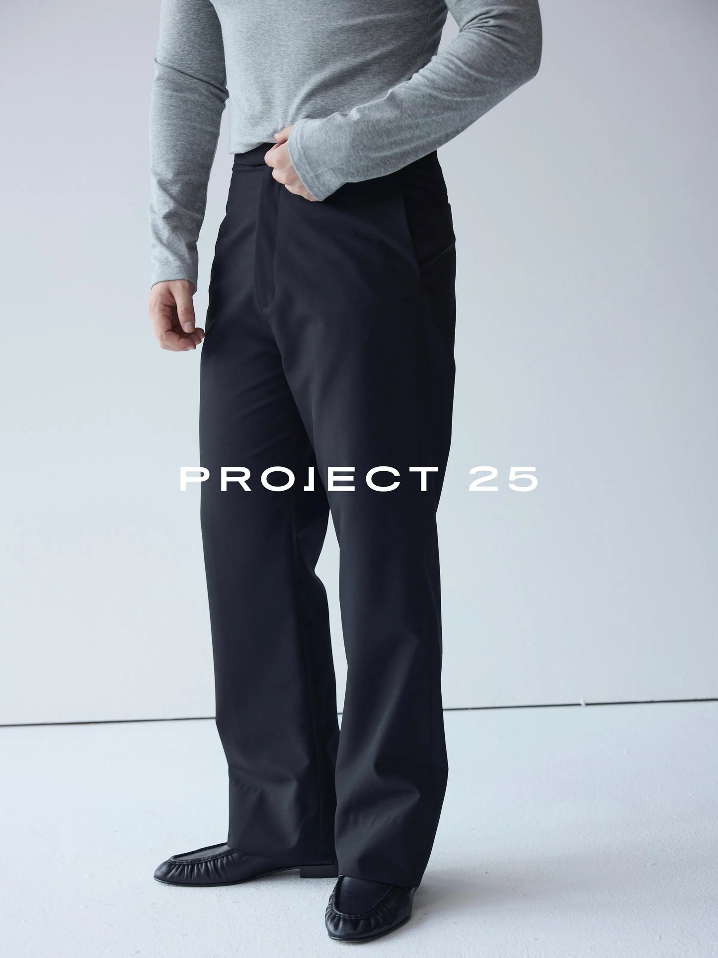 PROJECT 25 Men's Australian Virgin Wool Blend Trousers - Slimming Straight Fit Wrinkle-Resistant Casual Dress Pants  All Seasons