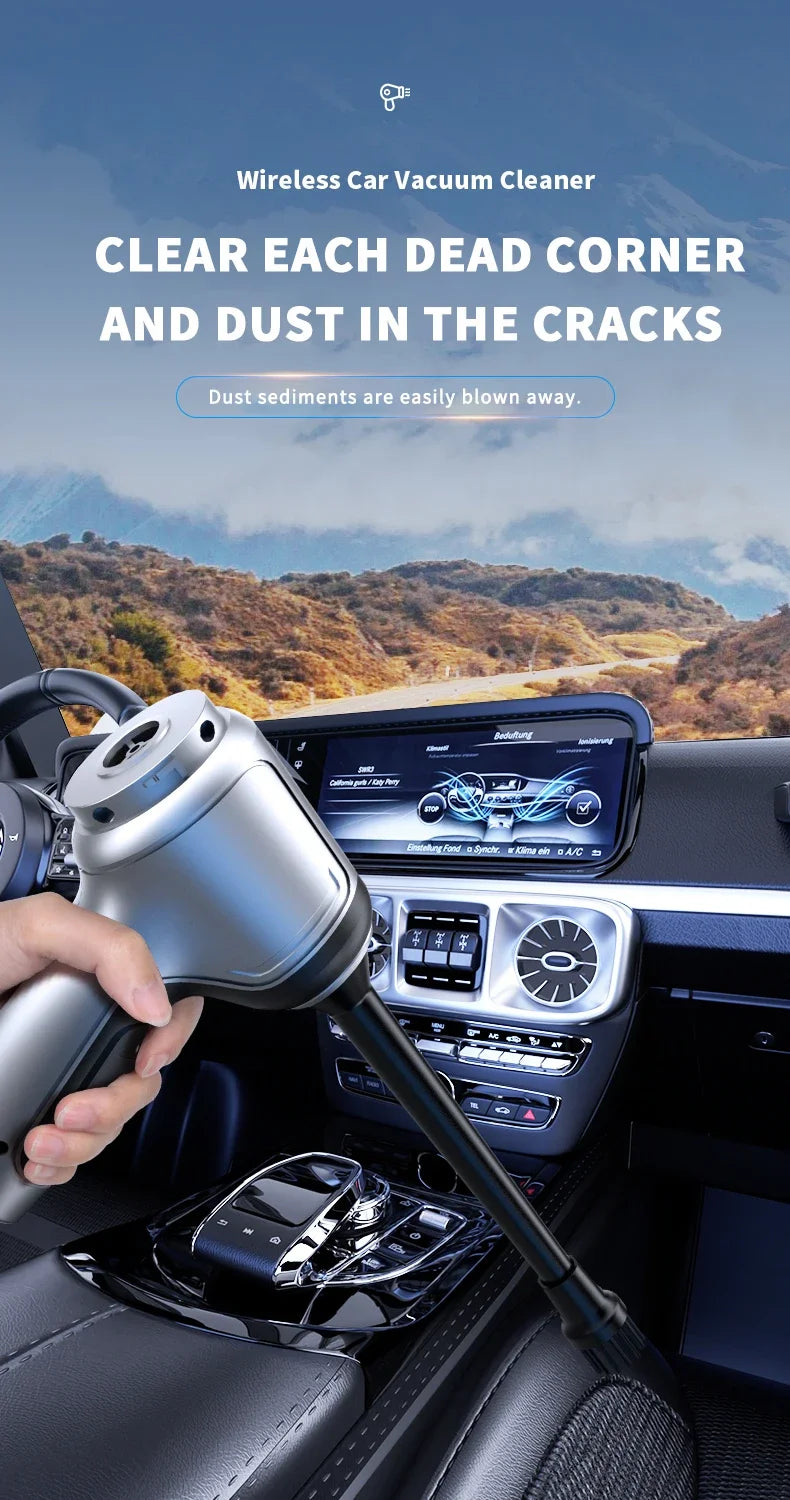 SZUK Car Vacuum CIeaner 95000Pa Wireless Handheld Cleaning Machine Powerful Mini Portable Blower Vacuum Cleaner for Car and Home