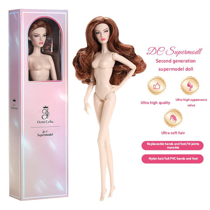 32cm Supermodel Figure Doll Multi-skin Tone Art Model With Straight/curly Hair Display Collectible Doll For Gifting & Collection