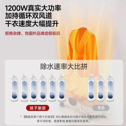 220V YANGZI Foldable Clothes Dryer Portable Laundry Drying Machine for Home Use BCW