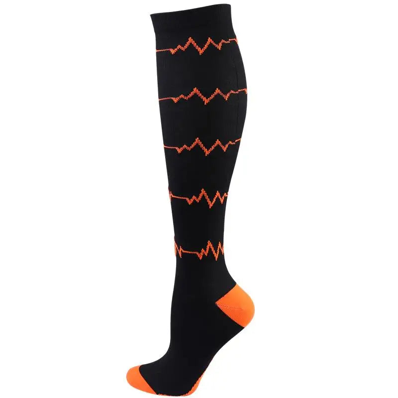 58 Styles Compression Socks 30 Mmhg Heart Star Stripe Socks New Unisex Golfs Tube Thigh Men Outdoor Long Pressure Stockings