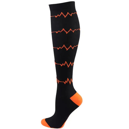 58 Styles Compression Socks 30 Mmhg Heart Star Stripe Socks New Unisex Golfs Tube Thigh Men Outdoor Long Pressure Stockings
