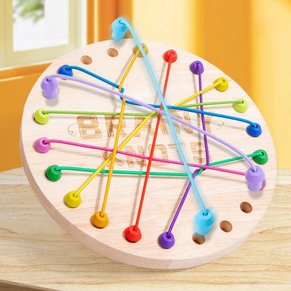Wooden Ring Unlocking Game,Magic Ring Escape Classic Puzzle Toy, Kongming Lock Luban Lock Intelligence Toy