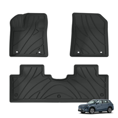 Left Drive for Geely EX5 EM-i 2025 2026 LHD Car Floor Mats Cargo Liner Trunk Pad TPE 3D Foot Mat Waterproof All Weather BLACK