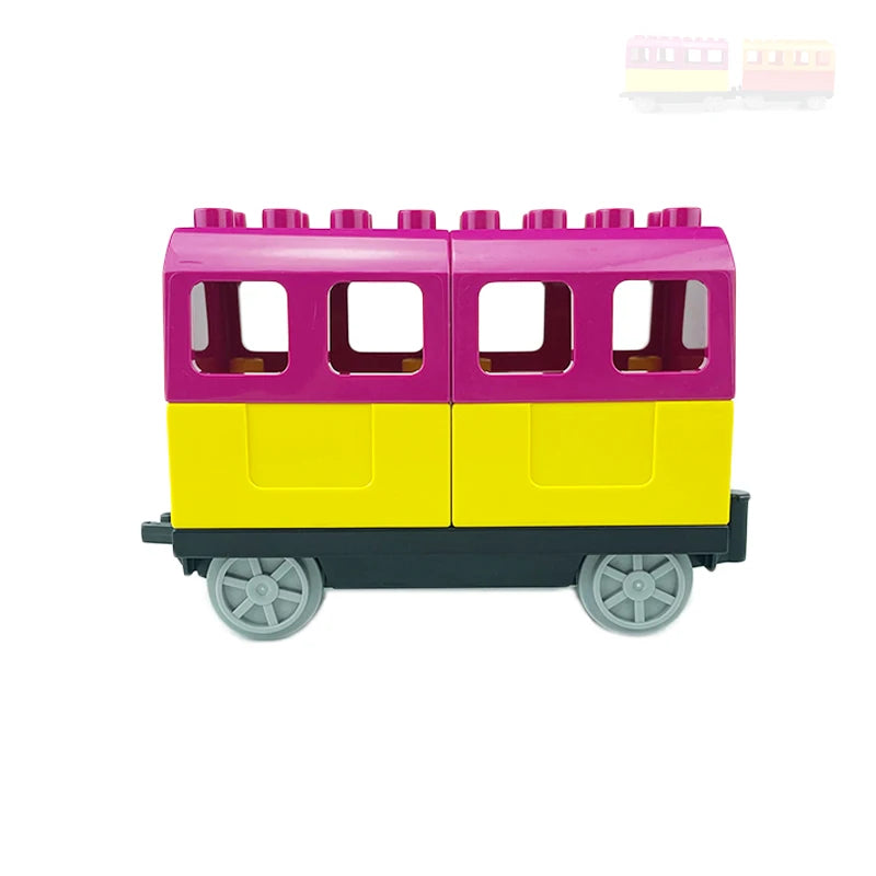 Rail Transport Big Size Building Blocks Creative Track Accessories Assemble Toys For Children Bricks Compatible City Train Set