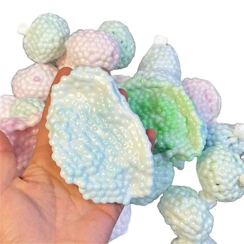 Shapeable Vacuum Squishies Sand Ball Grape Stress Ball Stress Relief Noisy Ball Desktop Squeezing Soothing Toy Birthday Gift