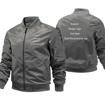 Bomber Jackets And Coat Ropa Men Custom Jacket Hombre Large Size Clothes Jacket Pilot Motorcycle Autumn Winter Coat DIY Logo
