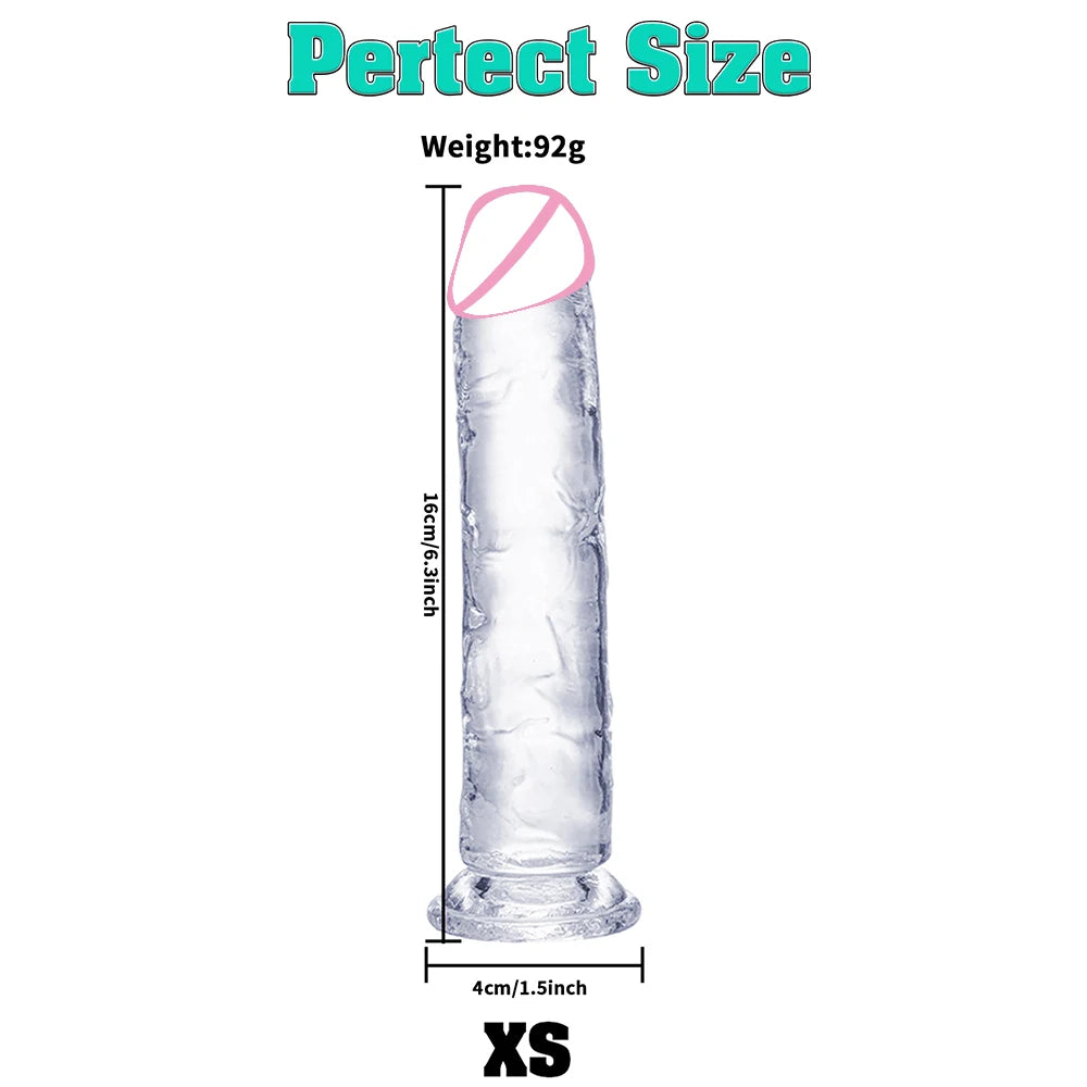 Realistic Big Dick Jelly Women Gay Penetration Vagina Anal Huge Dildo Clitoris Vaginal Masturbators 4 Size Penis Sexy Adult Toys