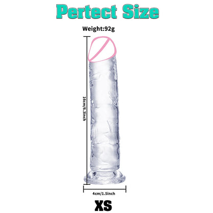 Realistic Big Dick Jelly Women Gay Penetration Vagina Anal Huge Dildo Clitoris Vaginal Masturbators 4 Size Penis Sexy Adult Toys
