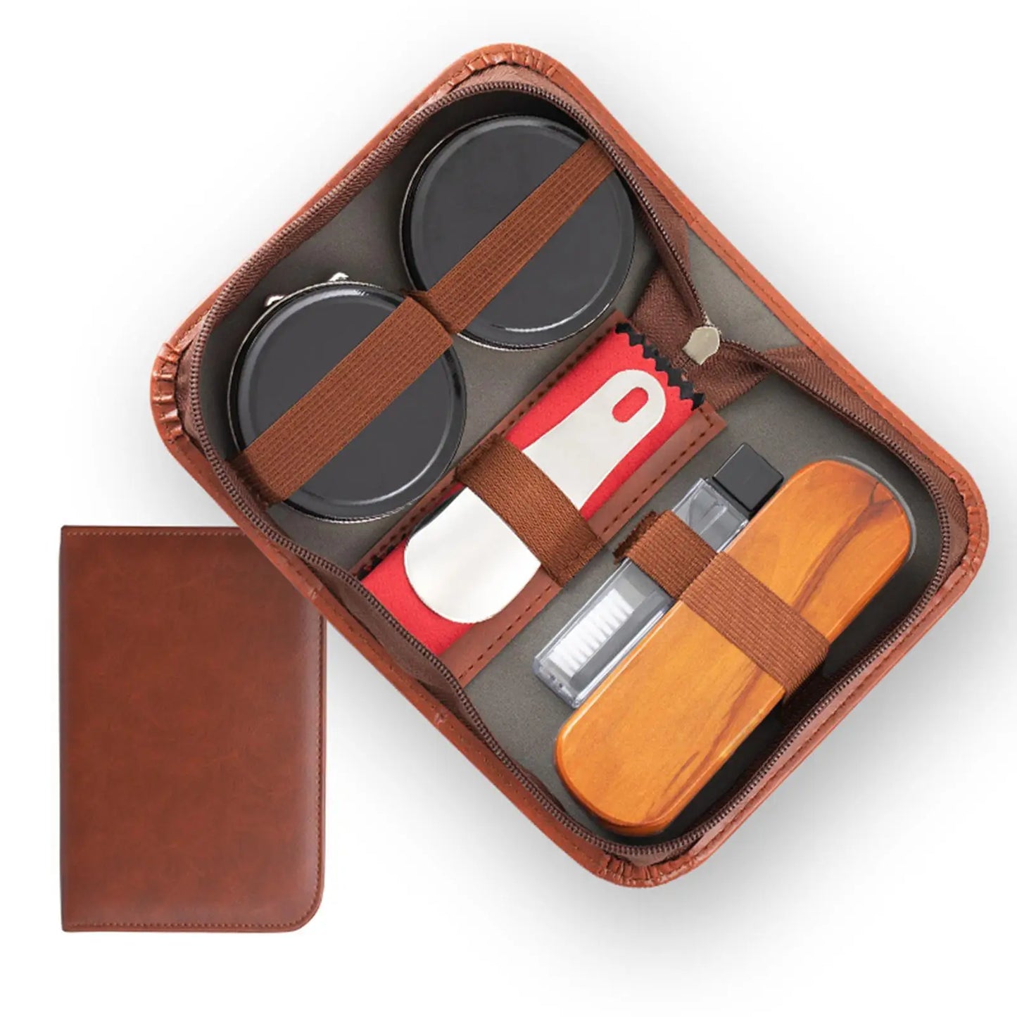 All-in-one Leather Shoe Care Cleaner Maintenance Kit with Brush and Polish for Men’s Footwear Accessories