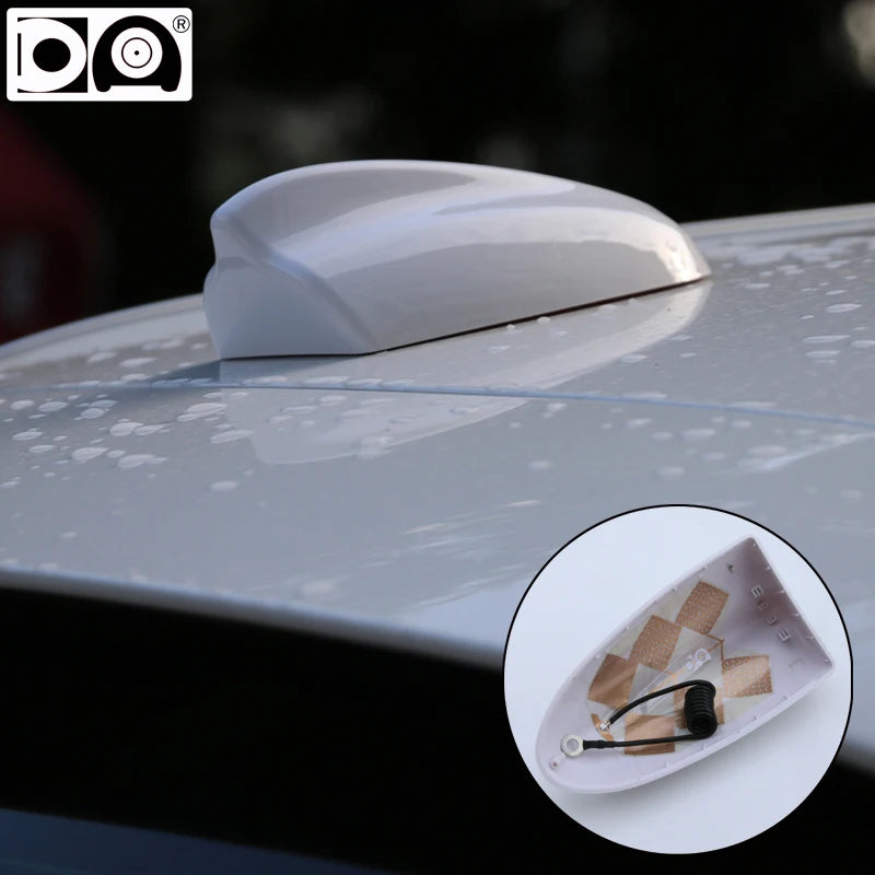 Universal Super Shark Fin Antenna Special Car Radio Aerials Piano Paint Stronger Signal For Ford Kuga Flex Territory Ecosport